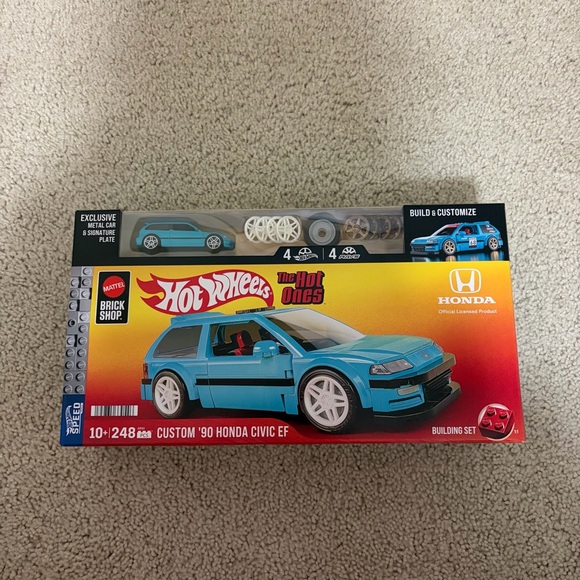 Hot Wheels Other - Mattel Brick Shop Hot Wheels Custom 90 Honda Civic Building Set NEW SEALED